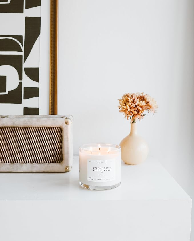 Calyan Wax Co. Evergreen & Eucalyptus 3 Wick Scented Candle - Image 7