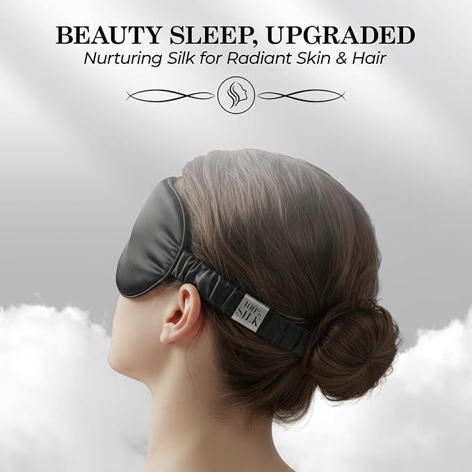 SLEEP SANCTUARY 100% Pure Mulberry Silk Sleep Mask - Image 7