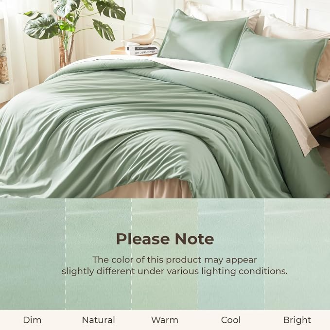 Litanika King Size Comforter Set, 3 Pieces Lightweight Solid Comforter King Size - Image 3
