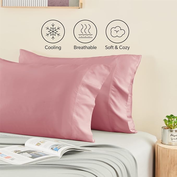 BEDELITE Pillow Cases Standard Size Set of 2, Rayon Derived from Bamboo - Image 4