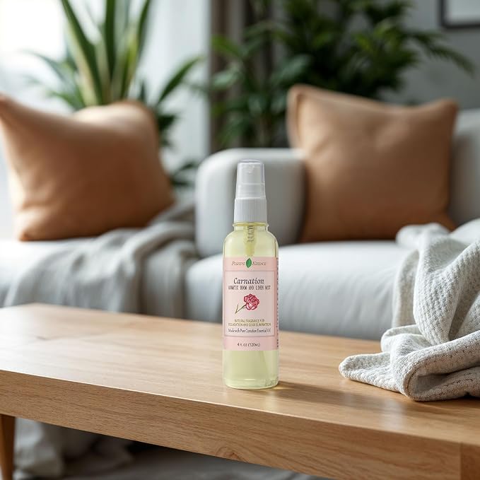 Carnation Linen & Room Spray, Natural Aromatic Bathroom Spray Made - Image 5
