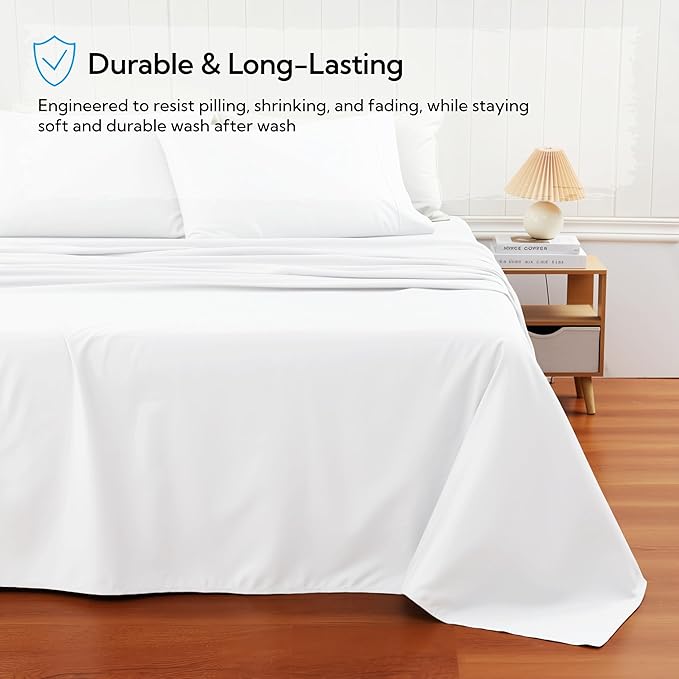 Cotton Flat Sheets Only, 600 TC 100% Cotton Flat Sheet Top Sheet Only, Full - Image 5
