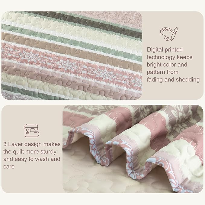 Exclusivo Mezcla Reversible Boho Quilts King Size - Image 5