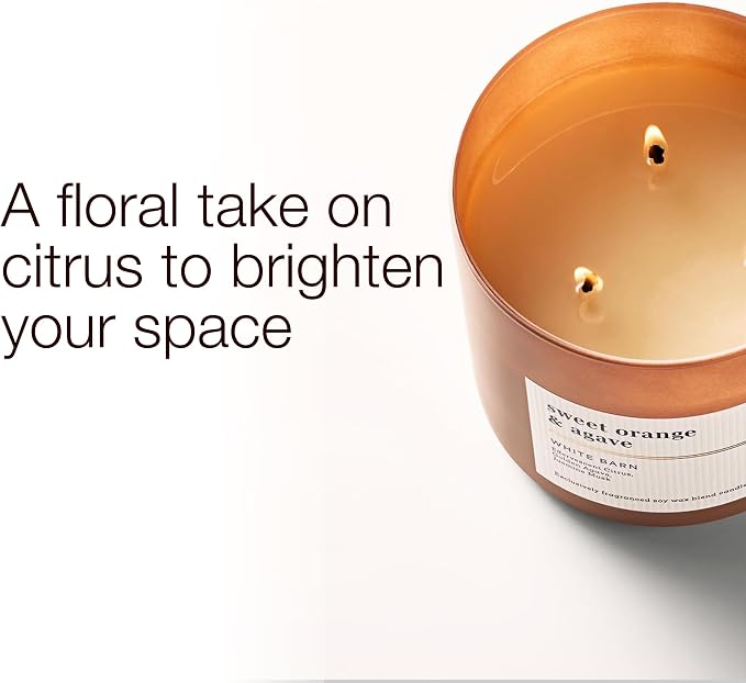 Bath & Body Works 3-Wick Candle, Sweet Orange & Agave Citrus Candle, Strong - Image 2
