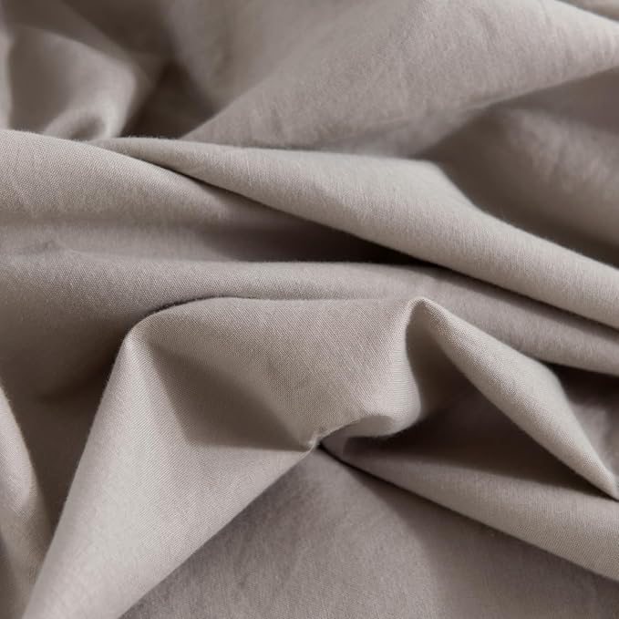 NEXHOME PRO Duvet Cover Set King Size Linen Look Organic Natural 100% Washed - Image 8