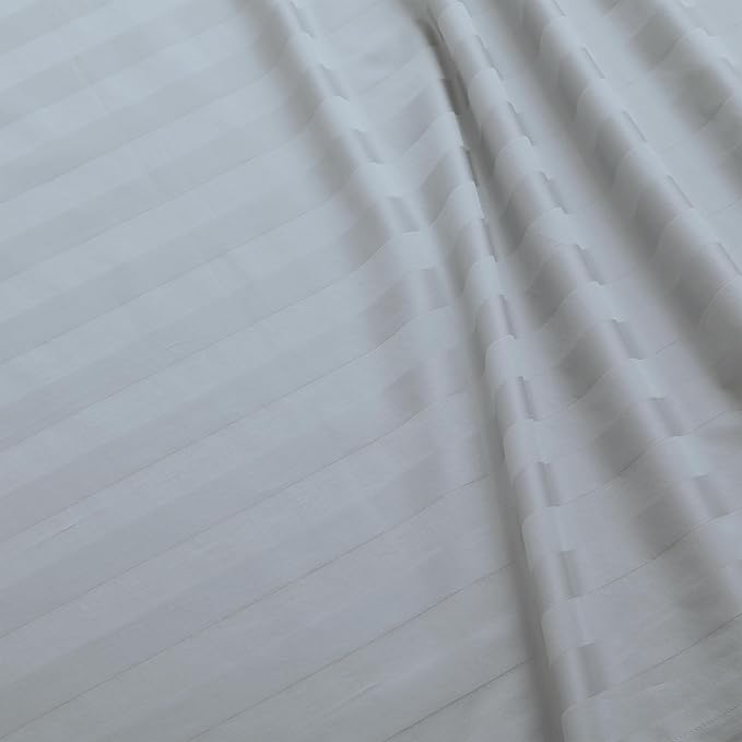 Flat Sheet Only Full Size, 400 TC 100% Egyptian Cotton Flat Sheet Striped - Image 4