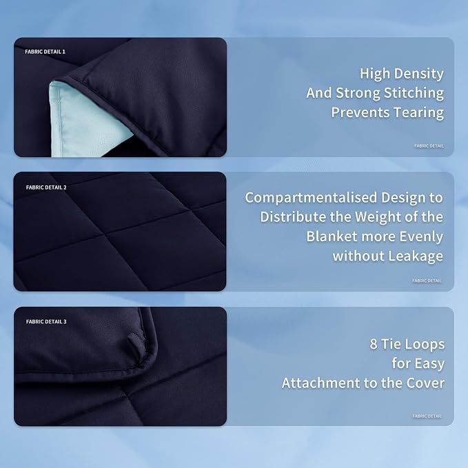 Topcee Weighted Blanket Soft Cooling Heavy Blanket Sleeping, Apply to 190-210 - Image 7