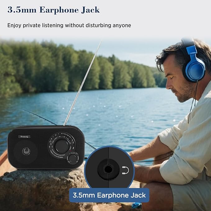 DreamSky AM FM Portable Radio Plug in Wall or Battery Operated - Image 6