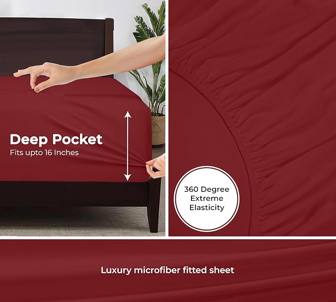Royale Linens Fitted Sheet Full - Image 3