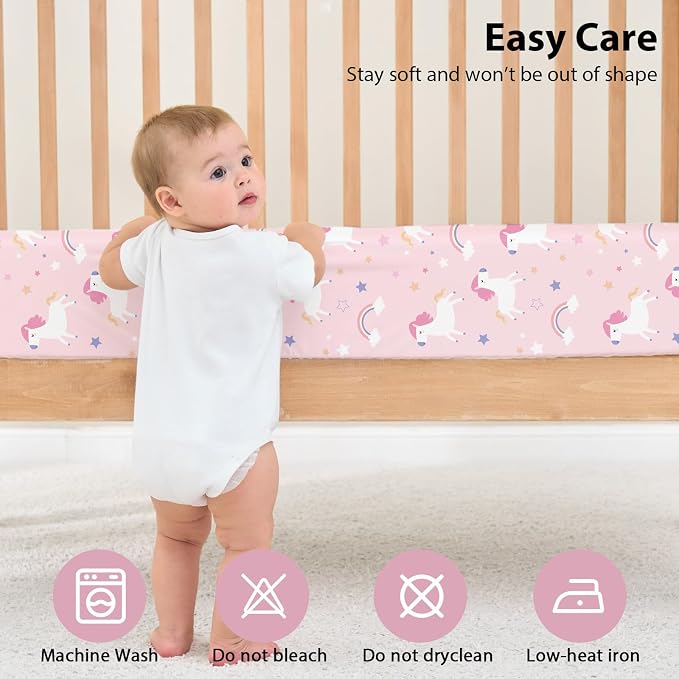 Baby Crib Sheets Girl, 3 Pack Toddler Bed Sheets - Image 7