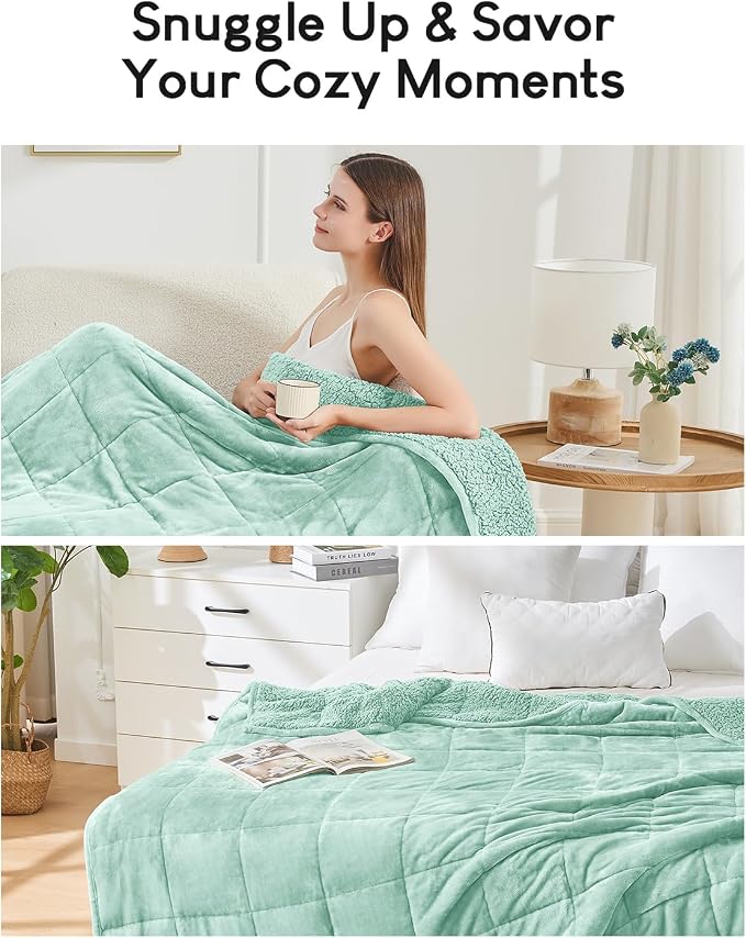 Cottonblue Weighted Blanket for Adults 20 lbs Queen Size 60x80 inches, Cozy - Image 6