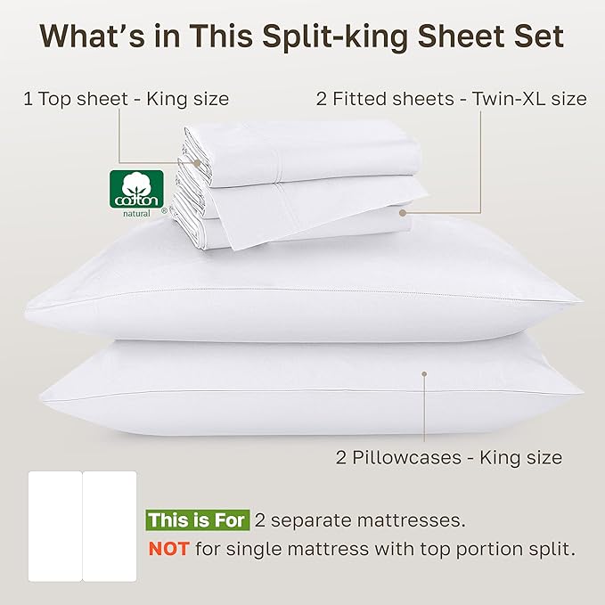 California Design Den Split King Sheets Sets - Image 4