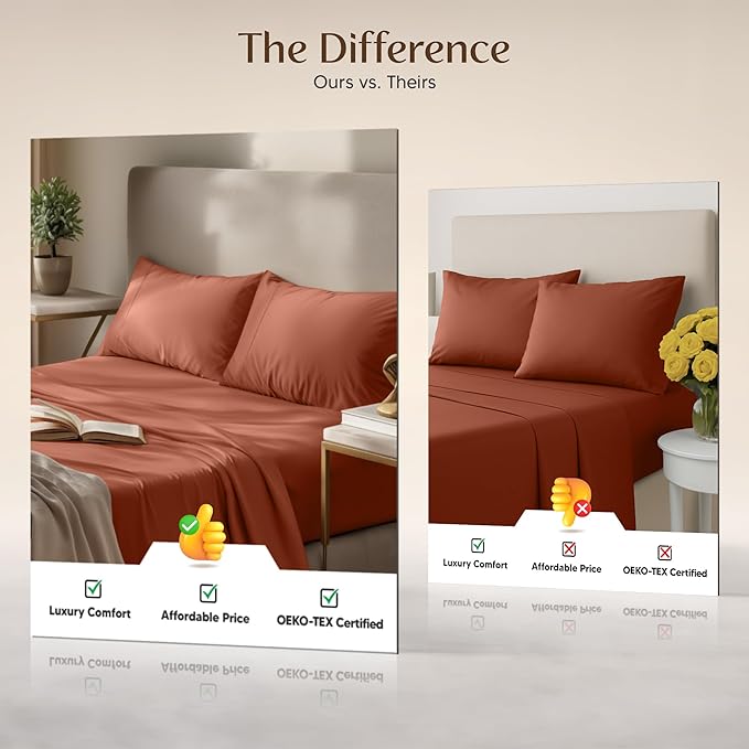 Utopia Bedding King Size Sheet Set – 4 Piece Bed Sheets, Soft and Breathable - Image 6