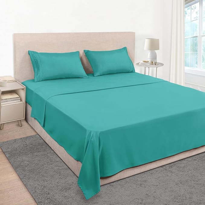 Mejoroom Bed Sheets Set, Extra Soft Luxury King Size Sheets by Mejoroom