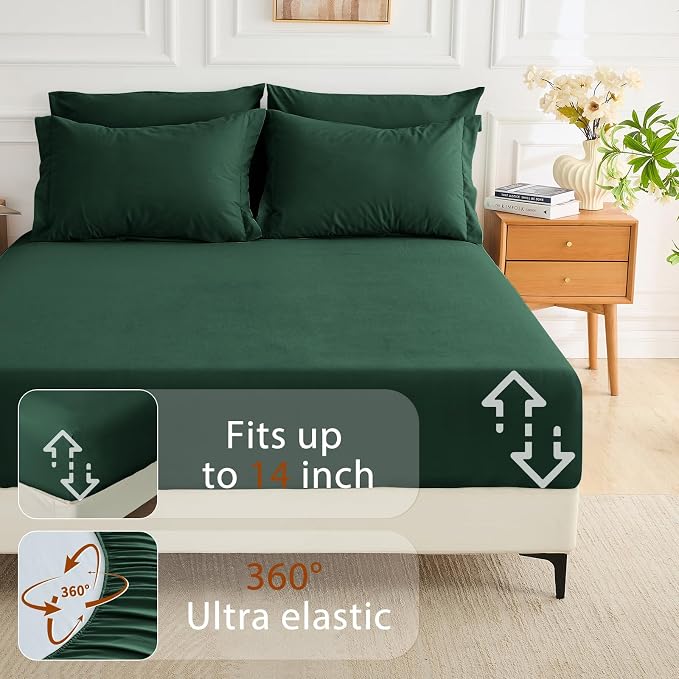 MUXHOMO 7 Pieces King Comforter Set, Soft Bed in a Bag King Size, All Season - Image 6