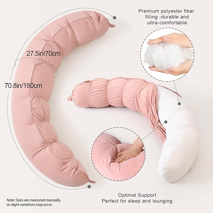 Peallow – Long Round Body Pillow - Image 3