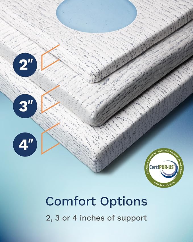 ViscoSoft 2 Inch Memory Foam Mattress Topper Twin XL - Image 7