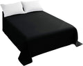Sfoothome Twin Flat Sheet Black Top Sheet, Premium Hotel 1-Piece, Luxury and by Sfoothome