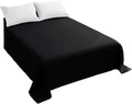 Sfoothome California King Flat Sheet Black Top Sheet, Premium Hotel 1-Piece by Sfoothome