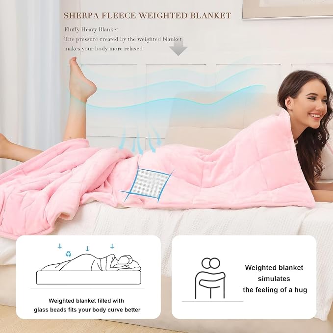 Alomidds Weighted Blanket Queen Size 20lbs 60 x 80 inches, Adult Weighted - Image 3