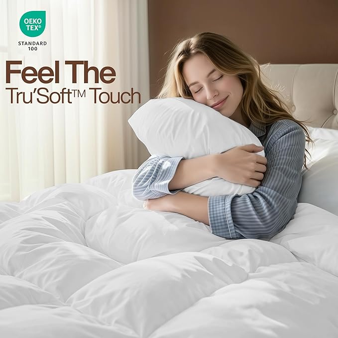 Utopia Bedding Twin Comforter Duvet Insert, Quilted White Comforter - Image 4