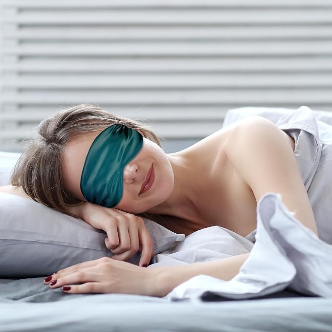Dimeho 3 Pcs Sleep Mask Soft Silky Eye Masks Cover - Image 4