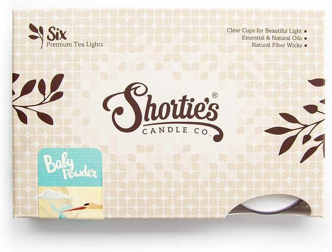 Shortie's Candle Company Baby Powder Premium Tealight Candles - Image 2