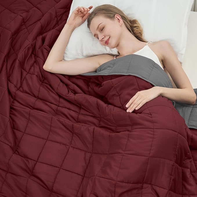 Weighted Blanket for Adults 15lbs, Twin Full Size Cooling Heavy Throw Blanket by BETU