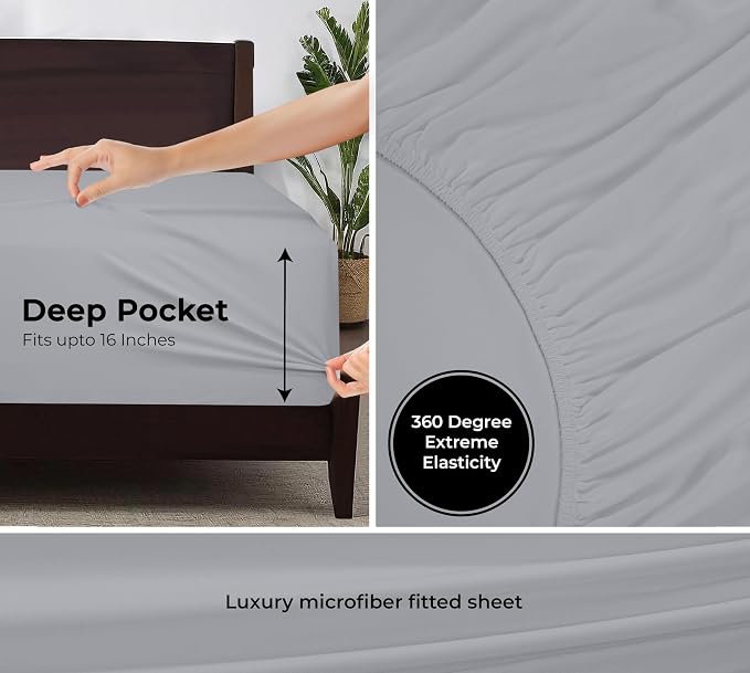 Royale Linens Fitted Sheet Queen - Image 3