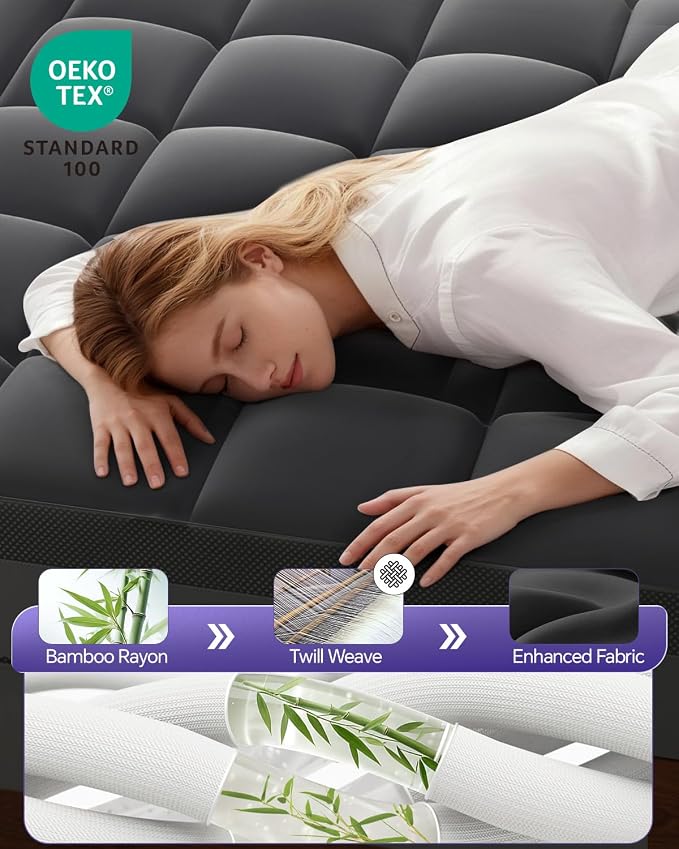 ChiXpace Dual Layer 5 Inch Memory Foam Mattress Topper Full - Image 5
