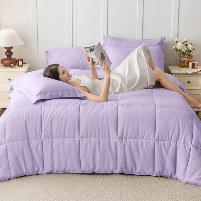 JOLLYVOGUE Twin Comforter Set, Ultra-Soft Bed in a Bag Twin Size 5 Pieces - Image 7