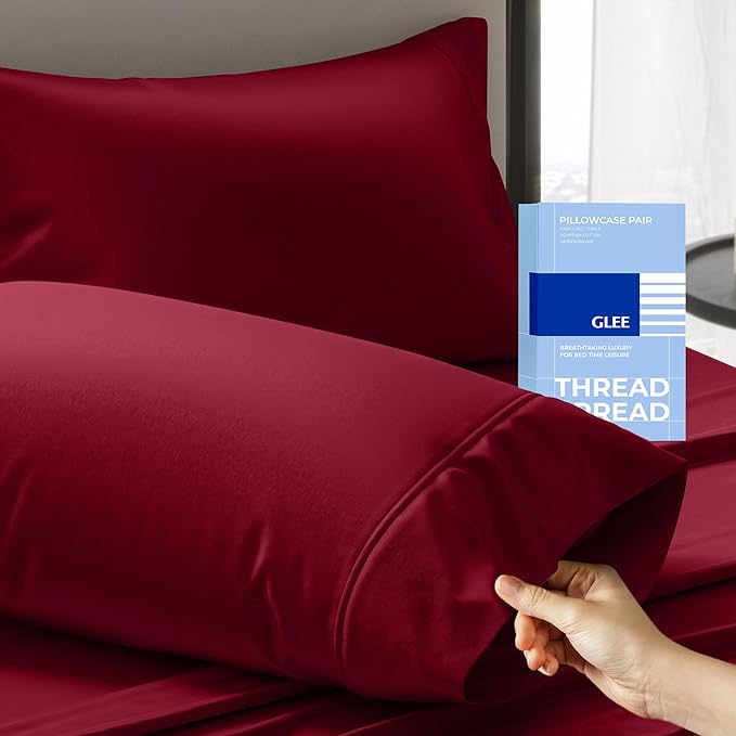 Thread Spread 100% Cotton Pillow Cases Queen Size Set of 2 by THREADSPREAD