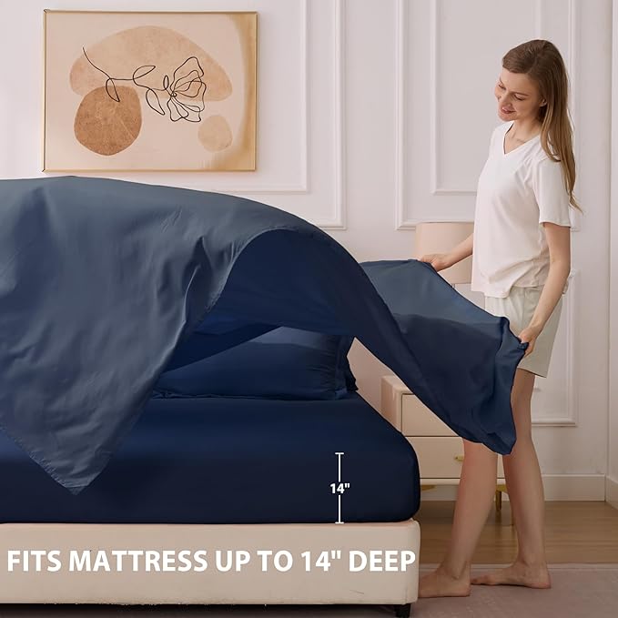 Twin Comforter Set Navy - Image 6