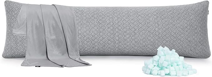 Rainmr Extra Long Body Pillow Memory Foam 180x50cm – Firm King Size Body Pillows by RainmrBedding
