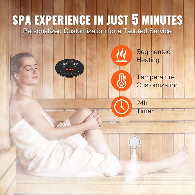 VEVOR Steam Shower Generator, 10.5 kW, Segmented Heating System - Image 3