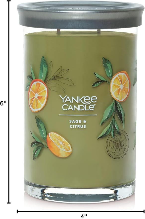 Yankee Candle Sage & Citrus Scented Signature 20oz Large Tumbler 2-Wick - Image 11