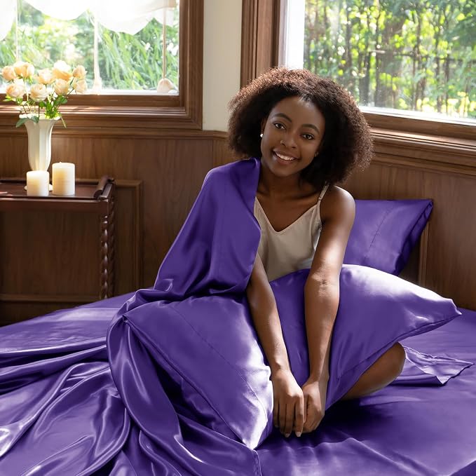 CozyLux Satin Sheets Full Size Sheets - Image 5