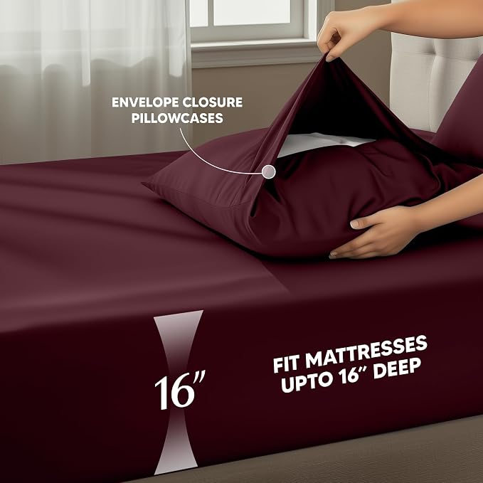 Utopia Bedding Full Size Sheet Set – 4 Piece Bed Sheets, Soft and Breathable - Image 4