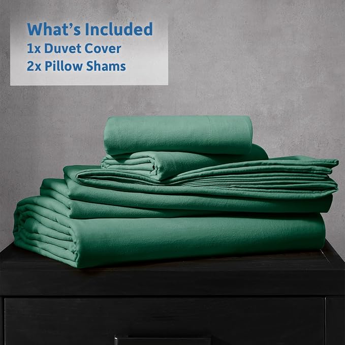 Nestl Dark Green Duvet Cover Queen Size - Image 9