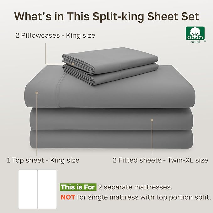 California Design Den Split King Sheet Set - Image 4