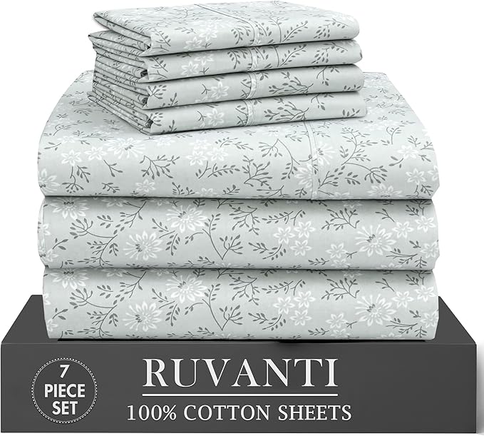 RUVANTI 7 Pcs Cotton Sheets by Ruvanti