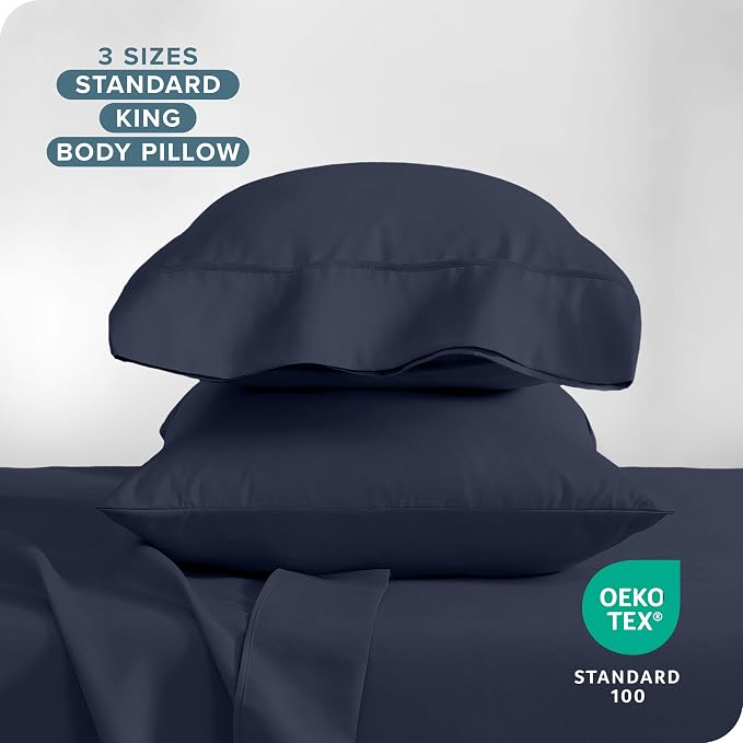 Bare Home Premium 1800 Ultra-Soft Microfiber Pillowcase Set - Image 6
