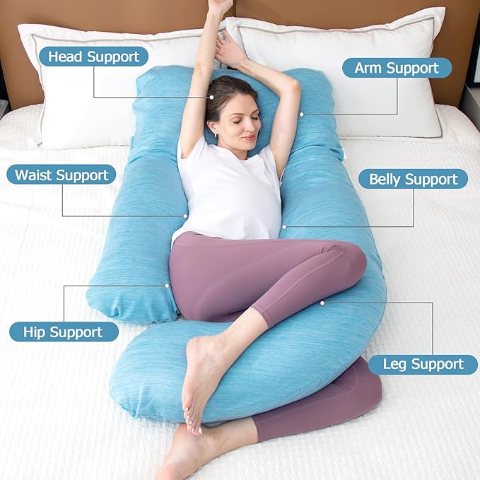 MOON PINE Pregnancy Pillow, U Shaped Full Body Pillow - Image 4