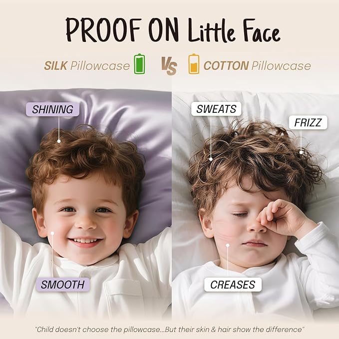 OLESILK Toddler 100% Mulberry Silk Pillowcase, Breathable Soft Smooth - Image 5