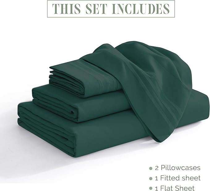 Elegant Comfort Luxurious 1500 Premium Hotel Quality Microfiber 4-Piece Sheet - Image 3