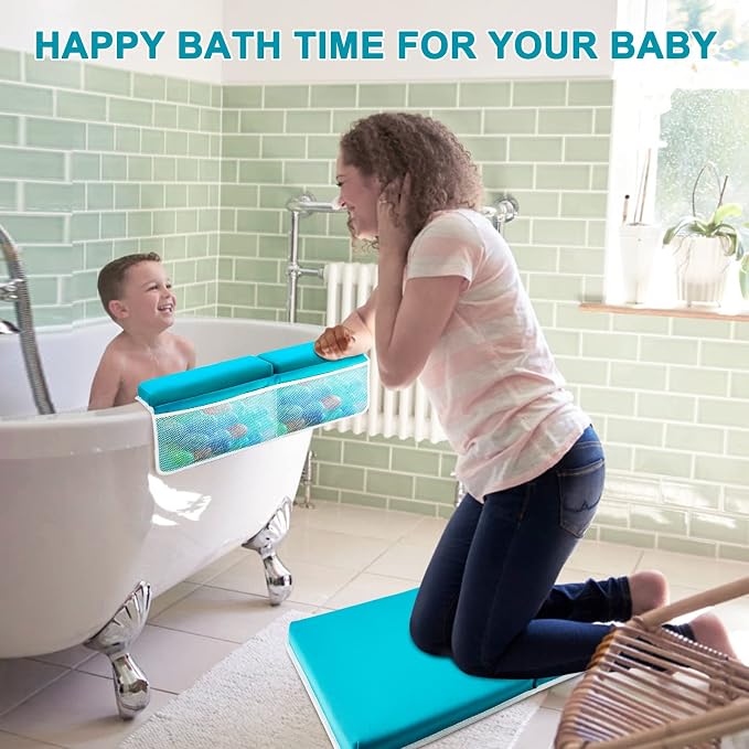 Baby Bath Kneeler and Elbow Rest Pad Set, Bathtub Kneeling Pad, Baby Accessories - Image 2