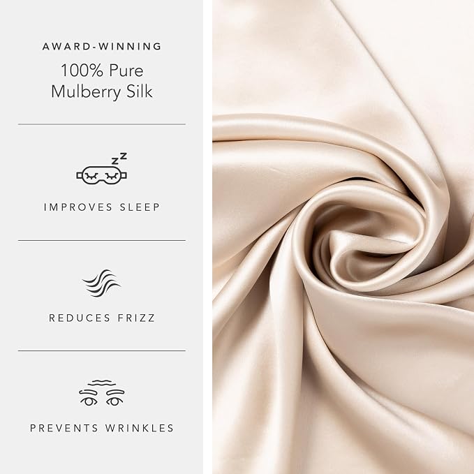 Fishers Finery 25mm 100% Pure Mulberry Silk Pillowcase 2 Pack - Image 5