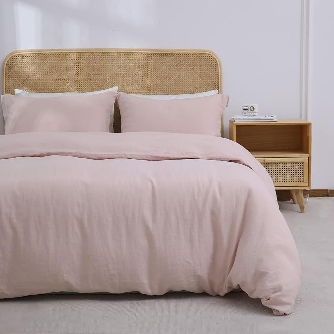 Simple&Opulence 100% Linen Duvet Cover Set 3pcs Basic Style Natural French - Image 8