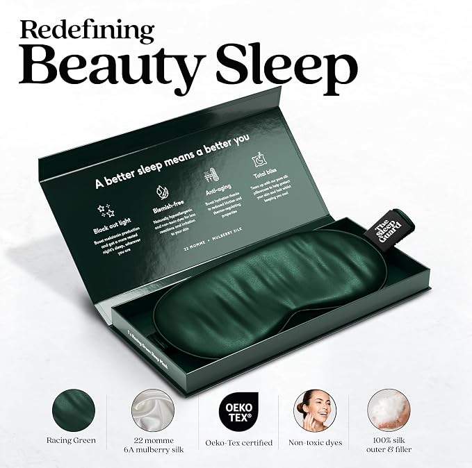 TheSleepGuard Pure Silk Sleep Mask Light Blocking Travel Essentials. Eye Masks - Image 2