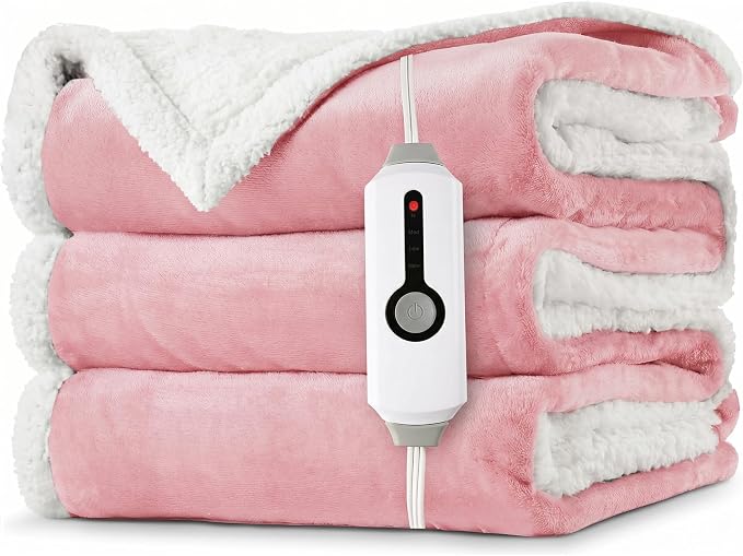 LaffyLo Electric Heated Blanket Throw Size by LAFFYLO